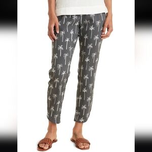MARINE LAYER Allison Palm Print Pants, Size Medium